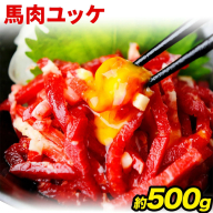 馬刺し 熊本 人気の 馬肉ユッケ たっぷり 500g 株式会社利他フーズ《30日以内に出荷予定(土日祝除く)》 ユッケ 海外産 国内肥育 冷凍 生食用 肉 馬肉 ふるさと納税馬刺し 熊本県 南阿蘇村 送料無料 馬刺 ばさし 名物