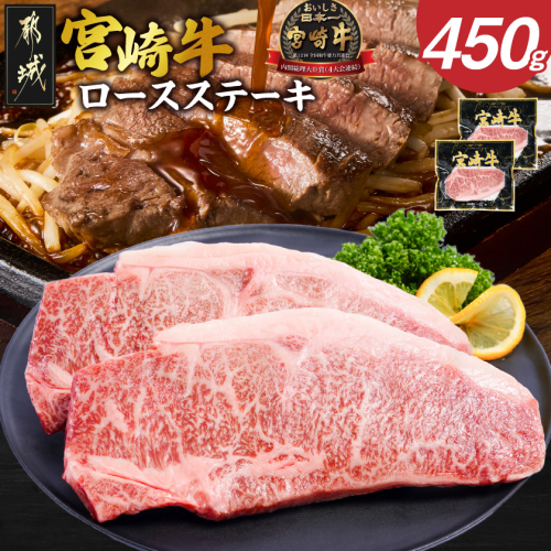 宮崎牛ロースステーキ2枚(450g)_14H-84-012-2 2630114 - 宮崎県都城市