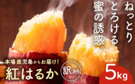 ＜訳あり＞さつま芋（紅はるか）5kg　K396-001