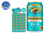 [父の日当日にお届け]キリンビール 晴れ風 350ml 24本 横浜工場製 父の日ギフト 麦芽100%&希少ホップIBUKI使用 ビール本来の豊かな味わいとなめらかな口当たりを実現した飲みやすいビール|神奈川県横浜市[6/10までの入金で6/21配送]