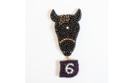 【ローズキングダム】（ジャパンカップ時）リュネヴィル刺繍ピンブローチ  【オーダーメイド品】【ふるさと納税 人気 おすすめ ランキング 馬 競馬 競走馬 引退馬 ローズキングダム バッヂ 御守 ブローチ ピンブローチ  日高 北海道 平取町 送料無料】 BRTV252