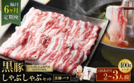 【選べる定期便（6回・隔月・黒豚バラ）】黒豚・黒牛しゃぶしゃぶ専門店SATSUMAの黒豚しゃぶしゃぶセット（2～3人前） 黒豚 しゃぶしゃぶ 豚肉 鹿児島 しゃぶしゃぶ肉 豚バラ IS-006-4