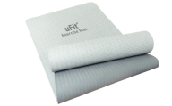 uFit Exercise Mat　200×90cm【グレー】 【エクササイズ マット ヨガ 筋トレ グリップ力 ズレにくい 運動 ストレッチ】