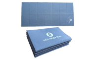 uFit Wide Mat【ダスティブルー】 【 マット トレーニング  運動 筋肉 筋トレ バランス ストレッチ 折りたたみ コンパクト 】