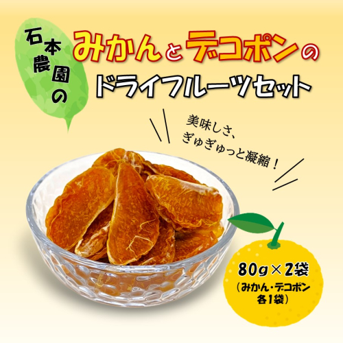 『み乾』 みかんとデコポンのドライフルーツセット（各1袋）_2219R 2632495 - 大分県国東市