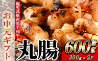 【お中元】鹿児島県産 黒毛和牛 ホルモン 丸腸 約600g(300g×2P) 冷凍 小分け 国産 鹿児島県産 黒毛和牛 モツ もつ鍋 焼肉 ホルモンミックス お取り寄せ 冷凍 生冷凍【00-030-26-R8OC】