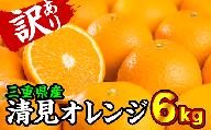 [訳あり]三重県産 清見オレンジ(きよみ) 6kg[出荷目安:3月中旬〜4月中旬]