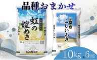 【8月下旬より配送】 新潟県産 品種おまかせ 10kg  6か月定期便 新潟県 新潟市産 令和7年産 お米 精米 米 ご飯 送料無料
