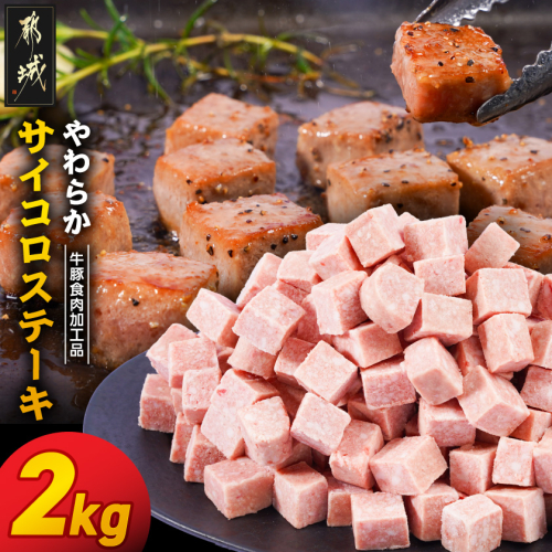 やわらかサイコロステーキ2kg【牛豚食肉加工品(成型肉)】_14-36-004-2kg 2633673 - 宮崎県都城市