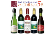 ハーフボトル飲みきりワイン5本セット 127-023