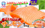 【2026年10月発送】アイスバーグサーモン（アトランティックサーモン）　約1kg（約200g×5袋） ｜人気 おすすめ  生食サーモン 鮭 魚 海鮮 手巻き寿司 海鮮丼 ノルウェー産 刺身 フィレ 個包装 冷凍 サケ さけ