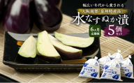 【定期便6回】水なすぬか漬5個セット [ 野菜 やさい 漬物 水なす ][№5385-1283]