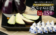 【定期便3回】水なすぬか漬15個セット [ 野菜 やさい 漬物 水なす ][№5385-1286]
