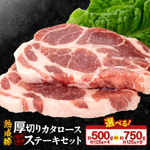 宮崎県産熟成豚 厚切りカタロースステーキセット N0105-YA2277-sku 2635486 - 宮崎県延岡市