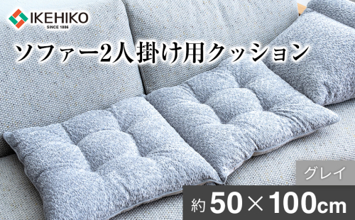 ソファー2人掛け用クッション グレイ おすすめ 福岡県 大木町 AA381 2636472 - 福岡県大木町
