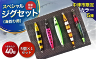 【Dragonシリーズ】中津市限定スペシャルジグセット 40g×5個 限定カラー 数量限定 | Dragon 中津市限定 限定 ジグ ジグセット スペシャルジグセット ルアー 大分県 中津市