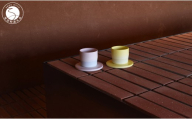 1616/ S&B Espresso Cup & Coaster Light Yellow / Light Pink 2色セット【1616/arita japan】有田焼 ショルテン＆バーイングス デザイン オランダ 食器 器 うつわ カップ エスプレッソカップ パステルカラー イエロー ピンク シンプル シック モダン ギフト A35-705