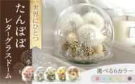 [ボルドー×ナチュラル]「世界にひとつ」たんぽぽレターグラスドーム / プリザーブドフラワー アレンジメント お花ギフト / 大村市 サニーサイドファクトリー [ACCK002-6]