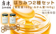 唐津産はちみつ2種セット(百花蜜160g・みかん蜜160g) 純粋はちみつ 蜂蜜 ハチミツ スイーツ ギフト