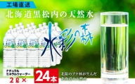 北海道黒松内の天然水「水彩の森」2L（6本入）×4ケース（計24本）工場直送