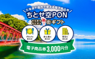 そらまちちとせのe街ギフト ちとせ空PON　3,000円分