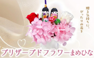 プリザーブドフラワー まめひな 【花 フラワー 天然 国産 ギフト プレゼント ひな祭り ひなまつりお雛様 おひなさま 節句 ひな飾り 記念日 水かえ不要 枯れない プリザーブドフラワー】