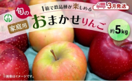 [№5554-0309]りんご 【3月発送】 家庭用 旬のりんご 品種おまかせ 約 5kg 2品種～4品種