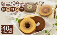 【4箱】ミニバウムクーヘン詰め合わせ 10個入り 1～4箱 〔P-460〕 | 菓子 スイーツ 洋菓子 おかし デザート おやつ セット 詰め合せ アソート 個包装 バウムクーヘン 焼菓子 お取り寄せ プレゼント ギフト おすすめ 人気 1万円以下 那須町