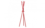 旭川家具 コサイン Tepee コートスタンド レッド【 旭川家具 北海道 旭川市 木製 家具 コートラック 玄関収納 組み立て式  選べるカラー シンプル 手作り 北欧 おしゃれ 天然木 無垢 】_04918