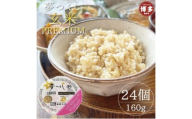 【ふるさと納税】夢つくし玄米PREMIUMパック 160g×24個入 お米 非常用 パックご飯 配送不可：北海道、沖縄、離島