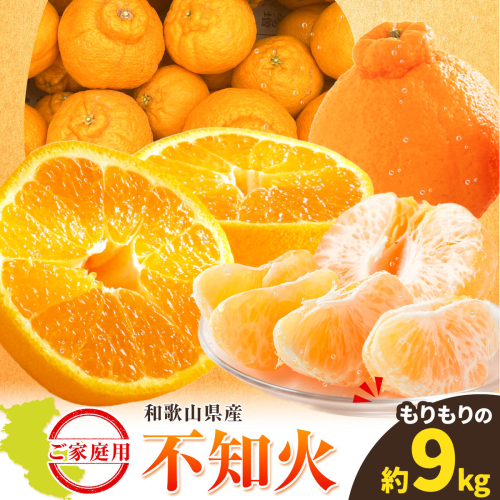 【先行予約】和歌山県産 不知火 もりもりの 約9kg サイズ混合 ご家庭用 厳選館《2027年2月中旬-3月末頃出荷》和歌山県 日高町 送料無料 柑橘 柑橘類 でこぽん 不知火 しらぬい デコ デコポン 2650471 - 和歌山県日高町