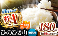 【 定期便12回 】熊本県産 無洗米 ひのひかり 15kg | お米 米 こめ おこめ 精米 無洗米 ヒノヒカリ ご飯 国産 国産米 定期 くまもと 熊本 熊本県 玉名市 玉名