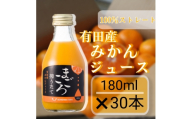 N342　有田みかん１００％ジュース　１８０ｍｌ　３０本