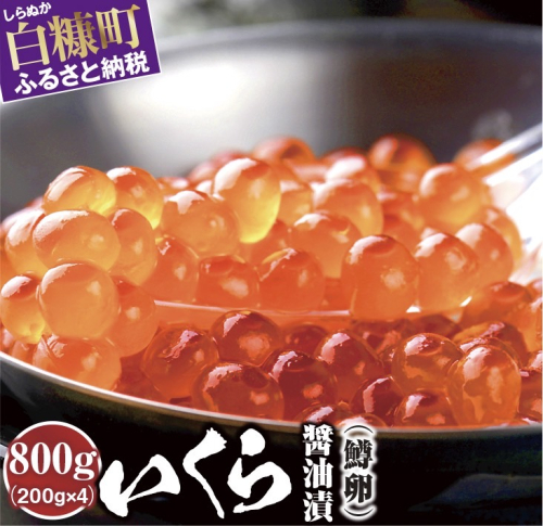 いくら醤油漬（鱒卵）【800g（200g×2パック×2箱）】 ふるさと納税 訳あり ふるさと納税 いくら 醤油漬け 鱒卵　小分け 規格外 小粒 ふるさと イクラ 高評価 ランキング 人気 鱒いくら 濃厚 魚卵 海鮮 北海道 白糠町 26534 - 北海道白糠町