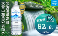 【12ヵ月定期便】大雪旭岳源水（2L×6本）