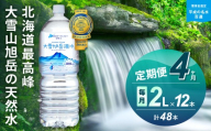 【4ヵ月定期便】大雪旭岳源水（2L×12本）