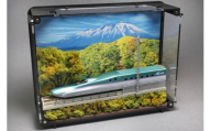 鉄道模型 走る情景(ジオラマ)シリーズ[E5系新幹線「はやぶさ」] ジオラマ E5系 鉄道 模型 はやぶさ号 新幹線 風景 岩手山 本棚 インテリア ミニチュア コレクション 0055-022-S07