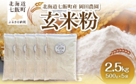 玄米粉500ｇ×5 【 ふるさと納税 人気 おすすめ ランキング 玄米粉 玄米 グルテンフリー ホットケーキミックス パン ケーキ クッキー パンケーキ お菓子作り スイーツ 北海道産 北海道 七飯町 送料無料 】 NAZ025