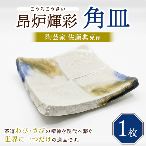 【SDGs】陶芸家 佐藤典克作 昂炉輝彩 角皿 2656625 - 神奈川県相模原市