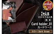 熊革 カードケース Card holder_01 【Dark Brown】＆オリジナルブック「授かりものでできている」セット