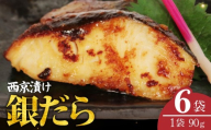 銀だら 西京漬け  6枚 1枚 90g 銀鱈 西京味噌 西京みそ 味噌漬け みそ 味噌 鮮魚 魚介 銀だら 銀ダラ ギンダラ ぎんだら 魚 西京焼き 西京漬 西京やき 冷凍 厳選 漬け魚 漬魚 新鮮 小分け 簡単調理 人気返礼品 おすすめ おかず おつまみ 惣菜 お酒のあて 家計応援 10000 一万円 10,000 ふるさと納税銚子 ふるさと納税銀だら ふるさと納税 千葉県銚子市 株式会社兆星