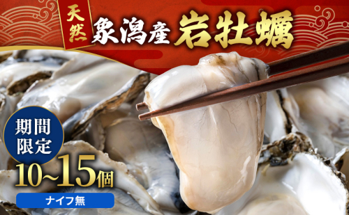 象潟産 天然岩牡蠣 10～15個 ナイフ無【牡蠣 夏牡蠣 かき 象潟 生食可 魚介類 海鮮　海産物 海の幸】　みずしまや 2659688 - 秋田県にかほ市