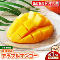 【化粧箱入り】【先行受付・2026年発送】なか果樹園 アップルマンゴー 優品 約1kg - 産地直送 先行予約 沖縄県産 贈り物 ギフト プレゼント 南国フルーツ 旬の味覚 オススメ 沖縄県 八重瀬町