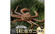 ＜先行予約＞鳥取県産 訳あり 活 松葉がに 900g×1杯(中村商店)2027年1月末より順次発送【1692909】