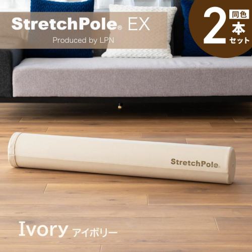 【LPN社製】ストレッチポールEX アイボリー 2本セット【正規品 セルフケア ストレッチ エクササイズ 腰痛 肩こり 体幹 コアトレ】 100F077 2660665 - 大阪府泉佐野市