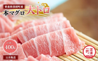 青森県深浦町産 天然本マグロ 大トロ 400g 200g×2 冷凍柵 深浦マグロ 刺身 海鮮 鮪 まぐろ【fu-0015-018_11】