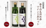 【王将果樹園】オリジナルワイン 香りの白（ナイアガラ）＆渋めの赤 2本セット F2Y-8146