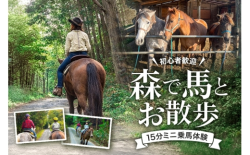 [No.5895-0761]初心者歓迎 森の中を馬に乗ってお散歩プラン(15分)  ミニ外乗 体験 広島 安芸高田市 エオの谷 2662297 - 広島県安芸高田市