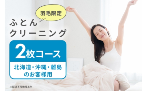 [No.5895-0595]ふとんクリーニング 2枚 （羽毛限定） 北海道・沖縄・離島可 2662303 - 広島県安芸高田市