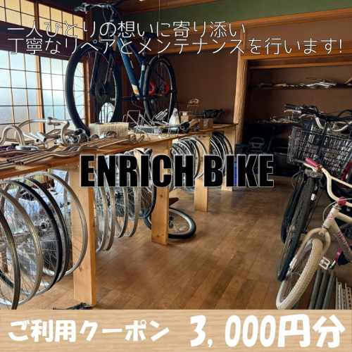 自転車リペア利用クーポン3,000円分 自転車 カスタム メンテナンス 修理 クーポン 2662925 - 京都府京丹後市